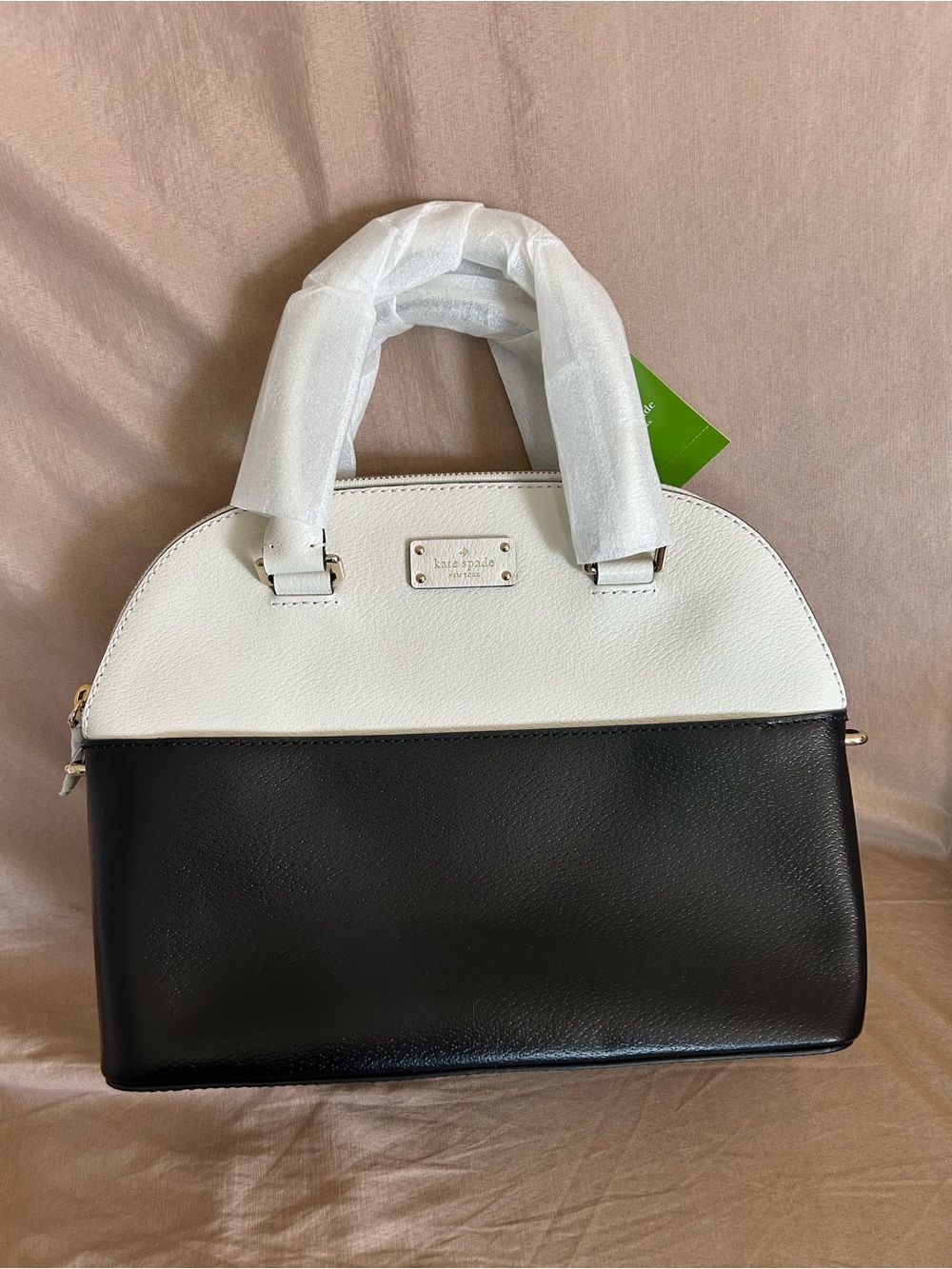 Kate Spade Carli Black & White Dome Satchel
